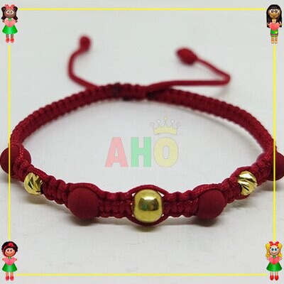 Pulsera Tejida Macrame Oro18k