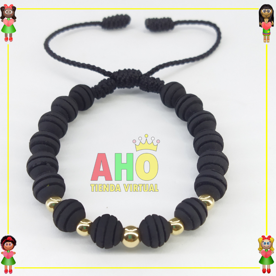 Pulsera Tejida Macrame Oro18k
