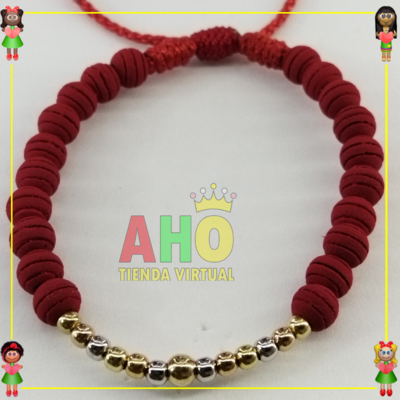 Pulsera Tejida Macrame Oro18k