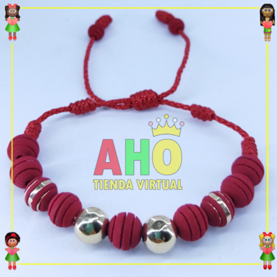 Pulsera Tejida Macrame Oro18k