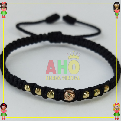 Pulsera Tejida Macrame Oro18k