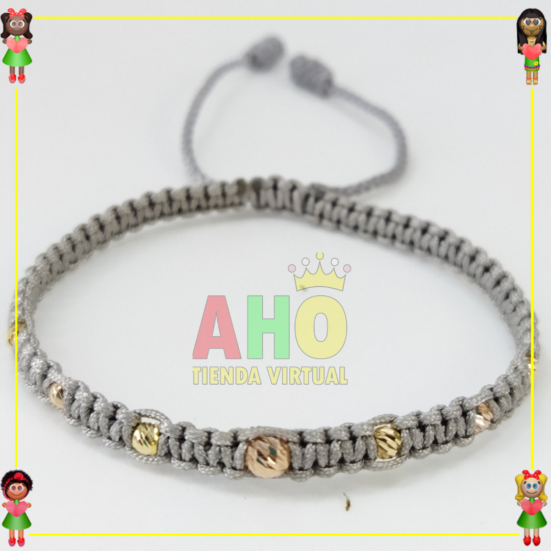 Pulsera Tejida Macrame Oro18k