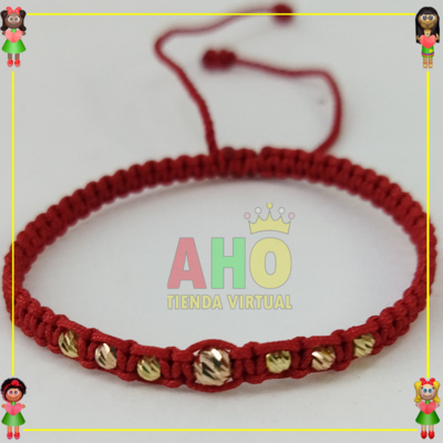 Pulsera Tejida Macrame Oro18k