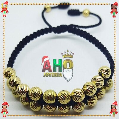 Pulsera Tejida Macrame Oro18k