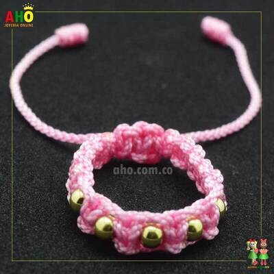 Pulsera Tejida Macrame Oro18k