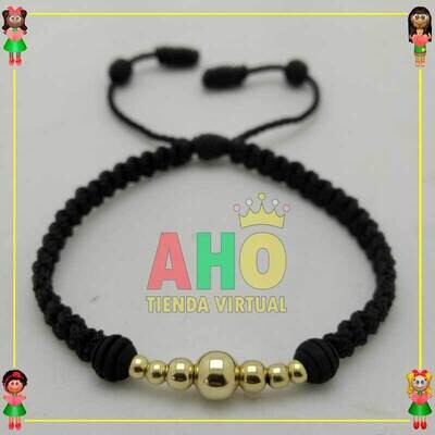Pulsera Tejida Macrame Oro18k