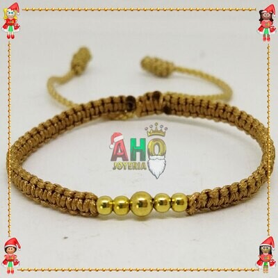 Pulsera Tejida Macrame Oro18k