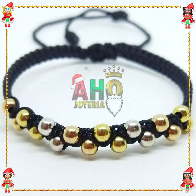 Pulsera Tejida Macrame Oro18k