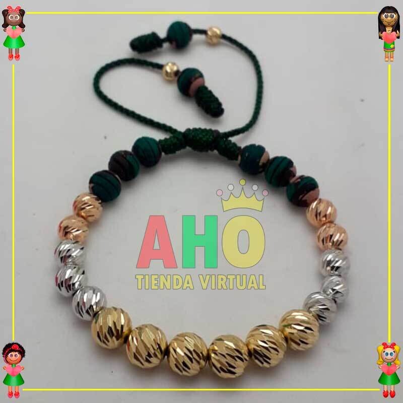 Pulsera Tejida Macrame Oro18k