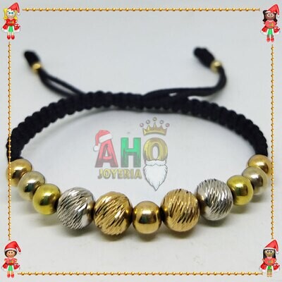 Pulsera Tejida Macrame Oro18k
