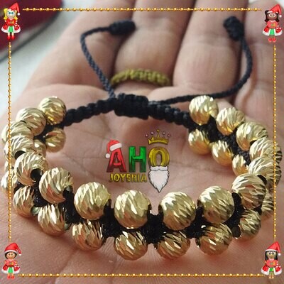 Pulsera Tejida Macrame Oro18k