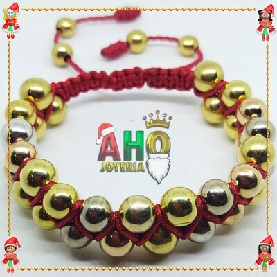 Pulsera Tejida Macrame Oro18k