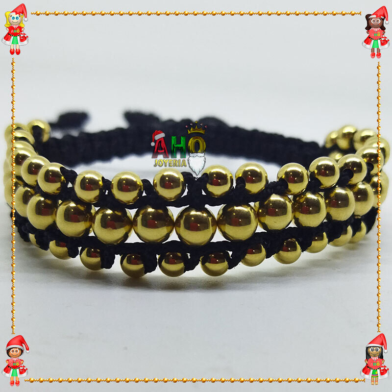 Pulsera Tejida Macrame Oro18k