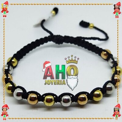 Pulsera Tejida Macrame Oro18k
