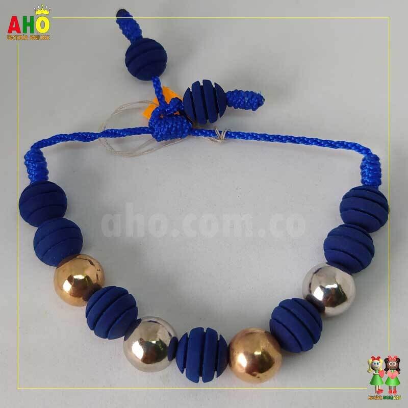 Pulsera Tejida Macrame Oro18k