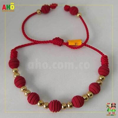 Pulsera Tejida Macrame Oro18k