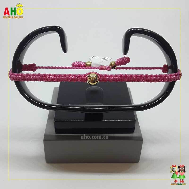 Pulsera Tejida Macrame Oro18k