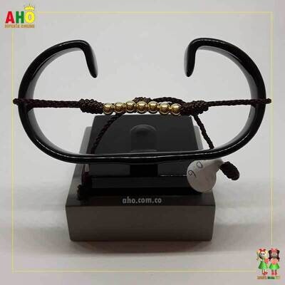 Pulsera Tejida Macrame Oro18k