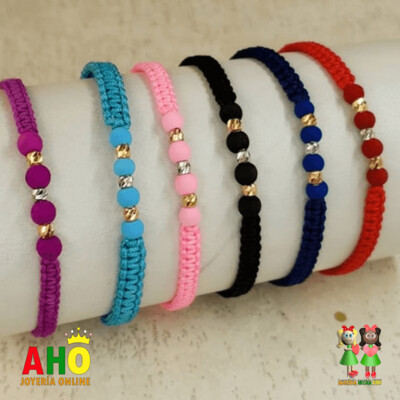 Pulsera Tejida Macrame Oro18k