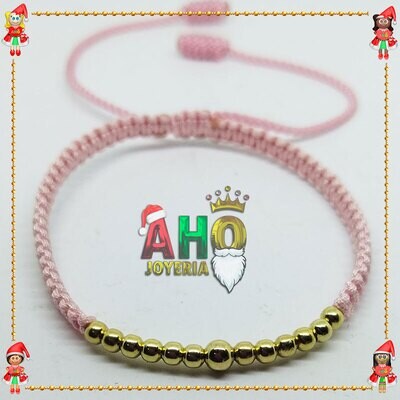Pulsera Tejida Macrame Oro18k