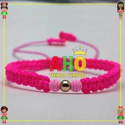 Pulsera Tejida Macrame Oro18k