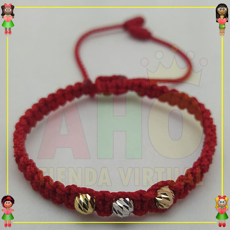 Pulsera Tejida Macrame Oro18k