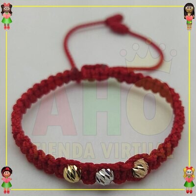 Pulsera Tejida Macrame Oro18k