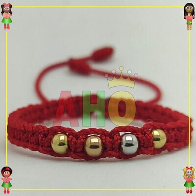 Pulsera Tejida Macrame Oro18k