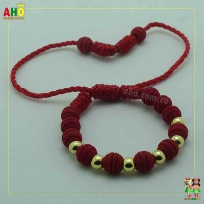 Pulsera Tejida Macrame Oro18k