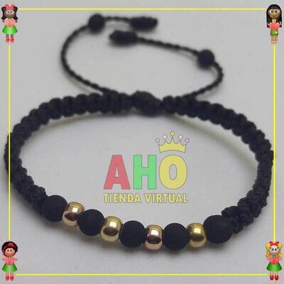 Pulsera Tejida Macrame Oro18k