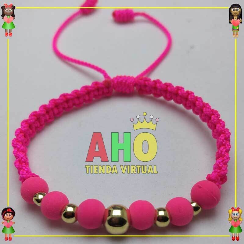 Pulsera Tejida Macrame Oro18k