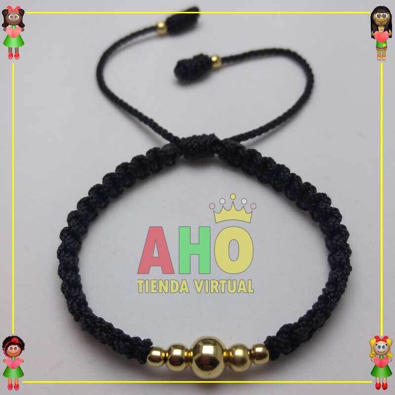 Pulsera Tejida Macrame Oro18k