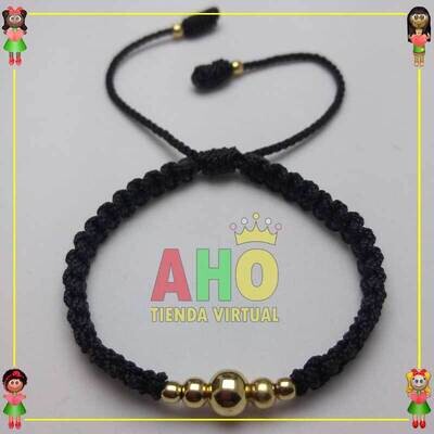Pulsera Tejida Macrame Oro18k