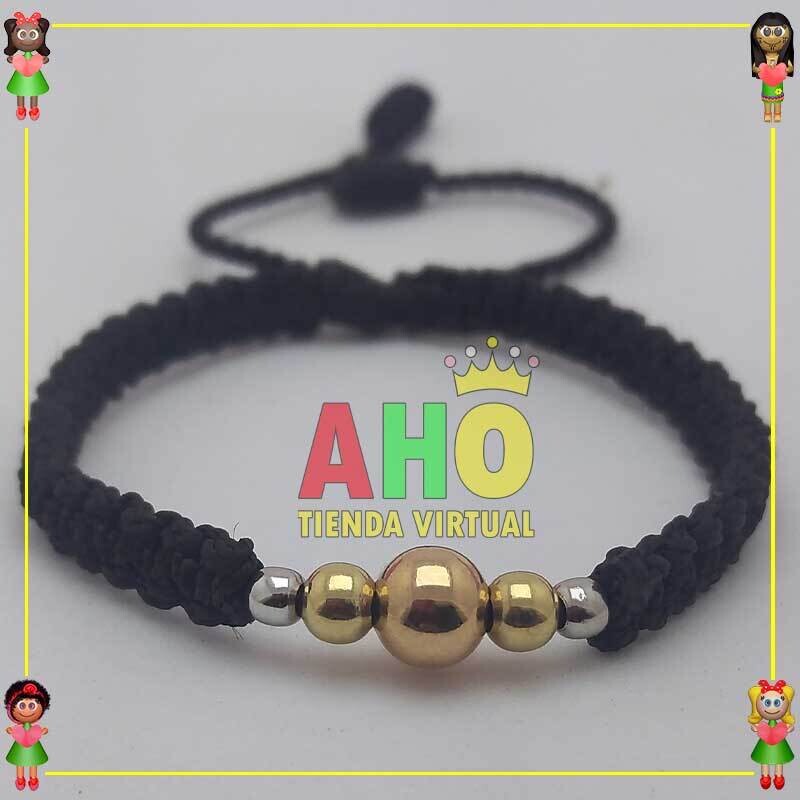Pulsera Tejida Macrame Oro18k