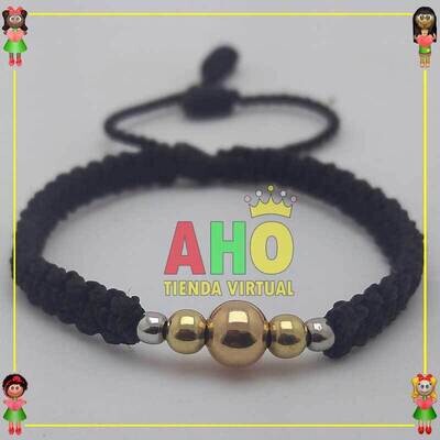Pulsera Tejida Macrame Oro18k