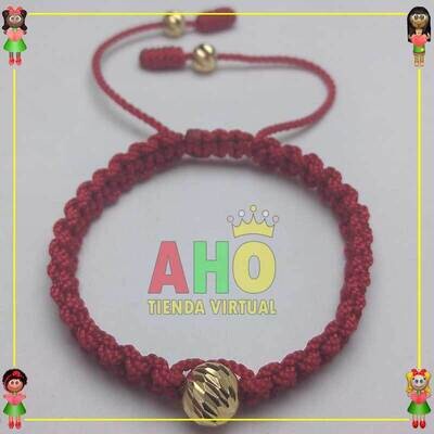 Pulsera Tejida Macrame Oro18k