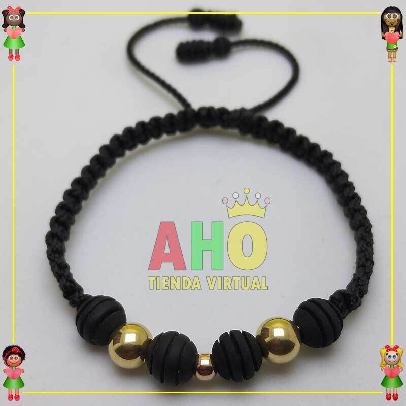 Pulsera Tejida Macrame Oro18k