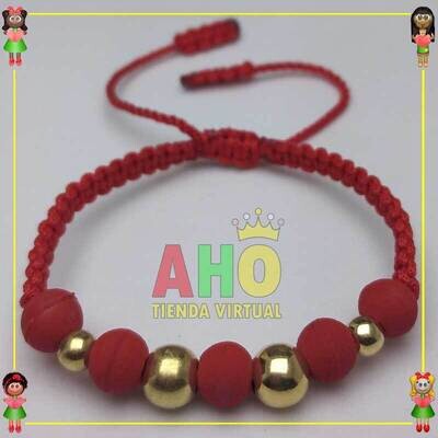 Pulsera Tejida Macrame Oro18k