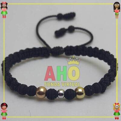 Pulsera Tejida Macrame Oro18k