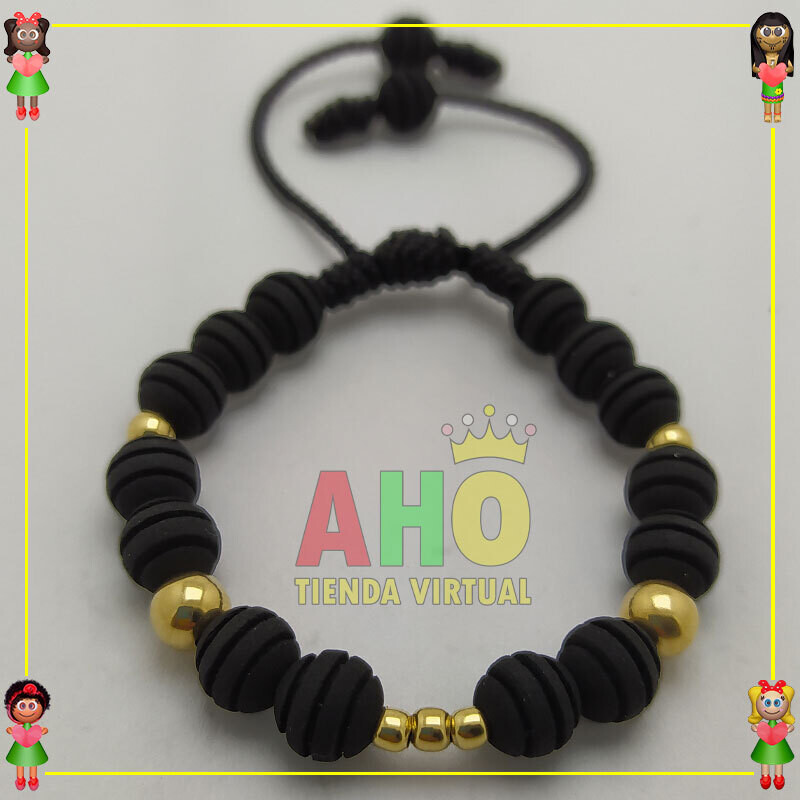 Pulsera Tejida Macrame Oro18k