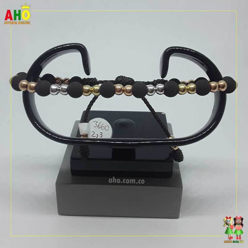 Pulsera Tejida Macrame Oro18k