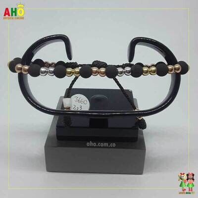 Pulsera Tejida Macrame Oro18k