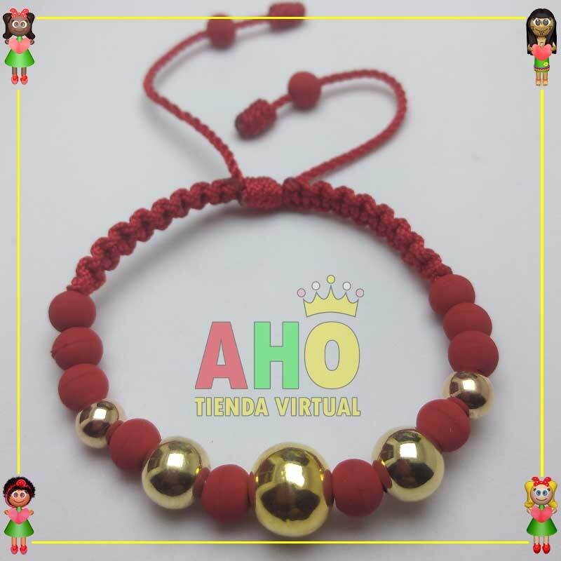 Pulsera Tejida Macrame Oro18k