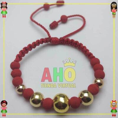 Pulsera Tejida Macrame Oro18k