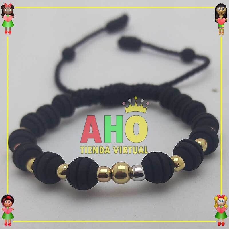 Pulsera Tejida Macrame Oro18k