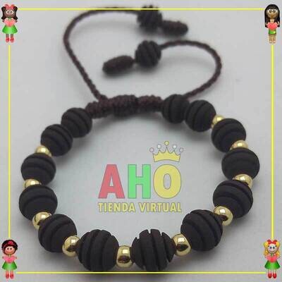 Pulsera Tejida Macrame Oro18k