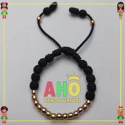Pulsera Tejida Macrame Oro18k