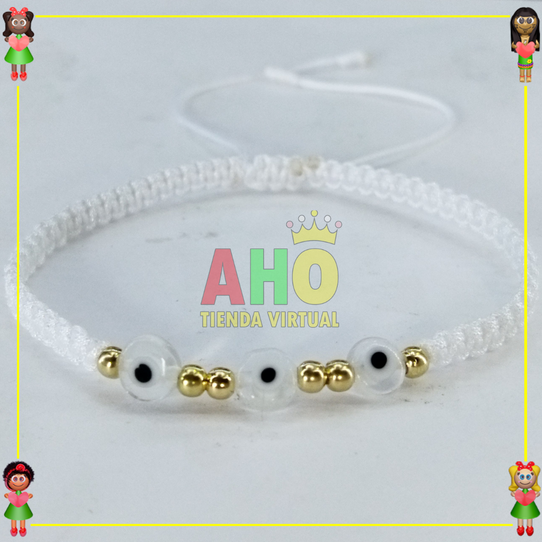 Pulsera Tejida Macrame Oro18k