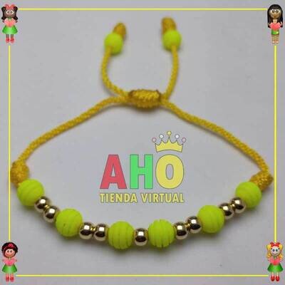 Pulsera Tejida Macrame Oro18k