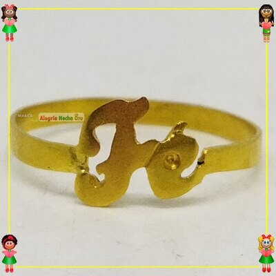 Anillo Fe Oro 18k
